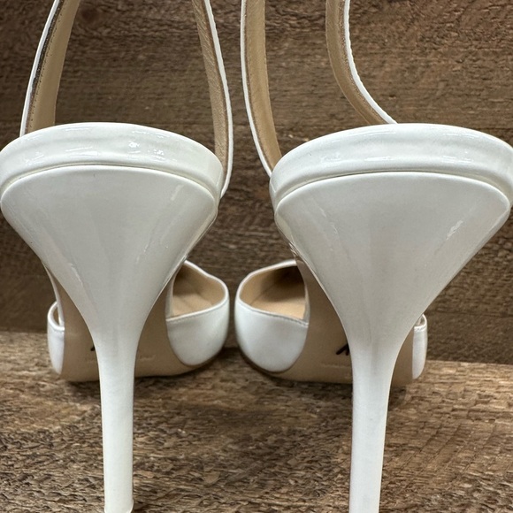 Paul Andrew White Patent Leather Slingback Heels – Size 39 - Picture 4 of 10